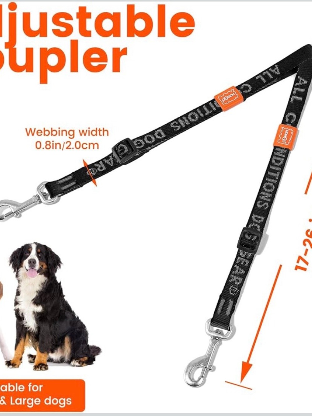 HOWGO Double Dog Leash, Tangle-Free 360
Swivel (Black, Pro M-L Splitter)
Individ